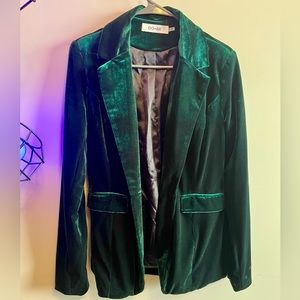 Emerald Velvet Blazer